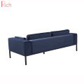 Factory Price Dark Blue Velvet Couches Fabric Upholstery Modern Sofa Furniture For Living Room